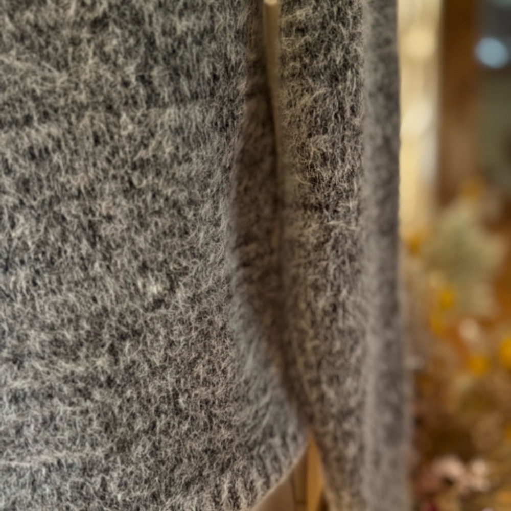 “Moonlit Stillness” — Brushed Mohair Turtleneck Sweater